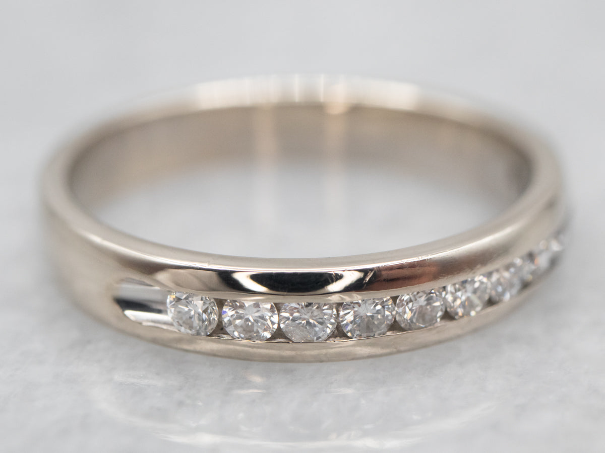 White Gold Channel Set Diamond Band