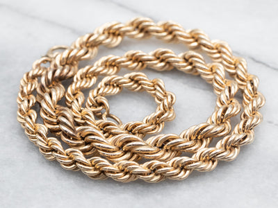 Bold Gold Fill Graduated Rope Twist Chain