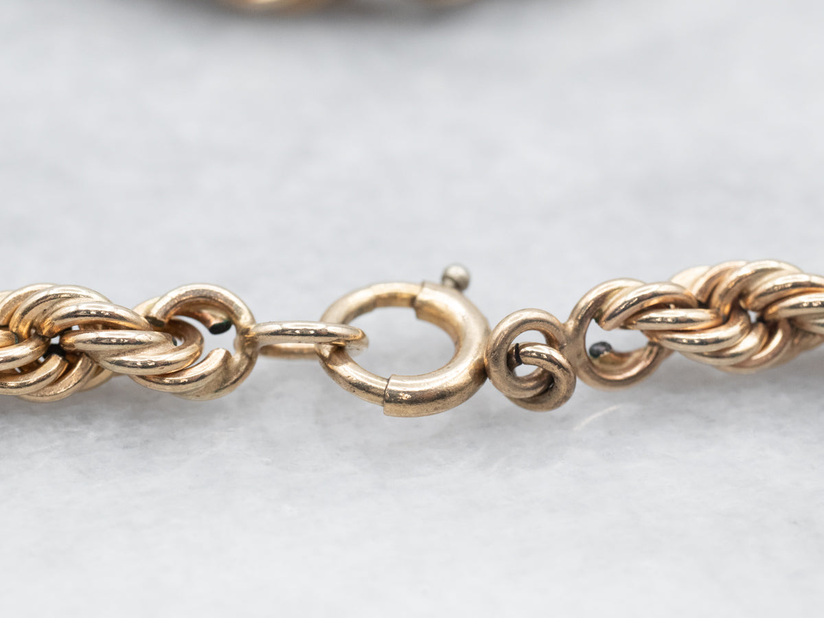 Bold Gold Fill Graduated Rope Twist Chain