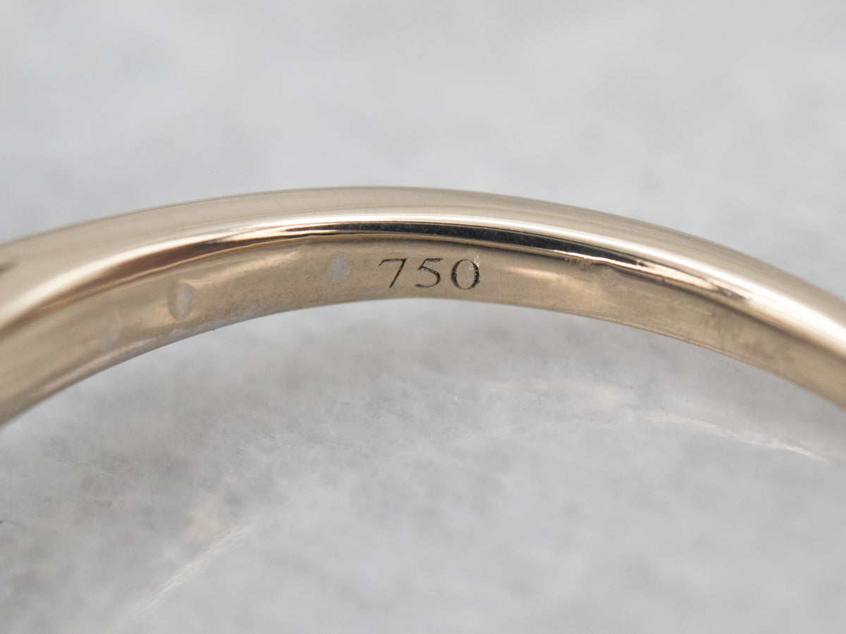 18K Gold Sapphire Diamond Halo Ring