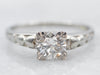 Sweetheart European Cut Diamond Engagement Ring