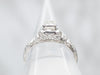 Late Art Deco Princess Cut Diamond Engagement Ring