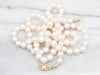 Precious Yellow Gold Saltwater Pearl Strand Necklace