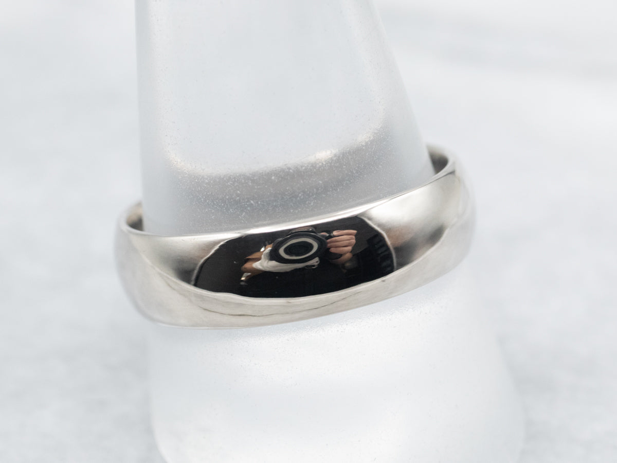 White Gold Plain Wedding Band