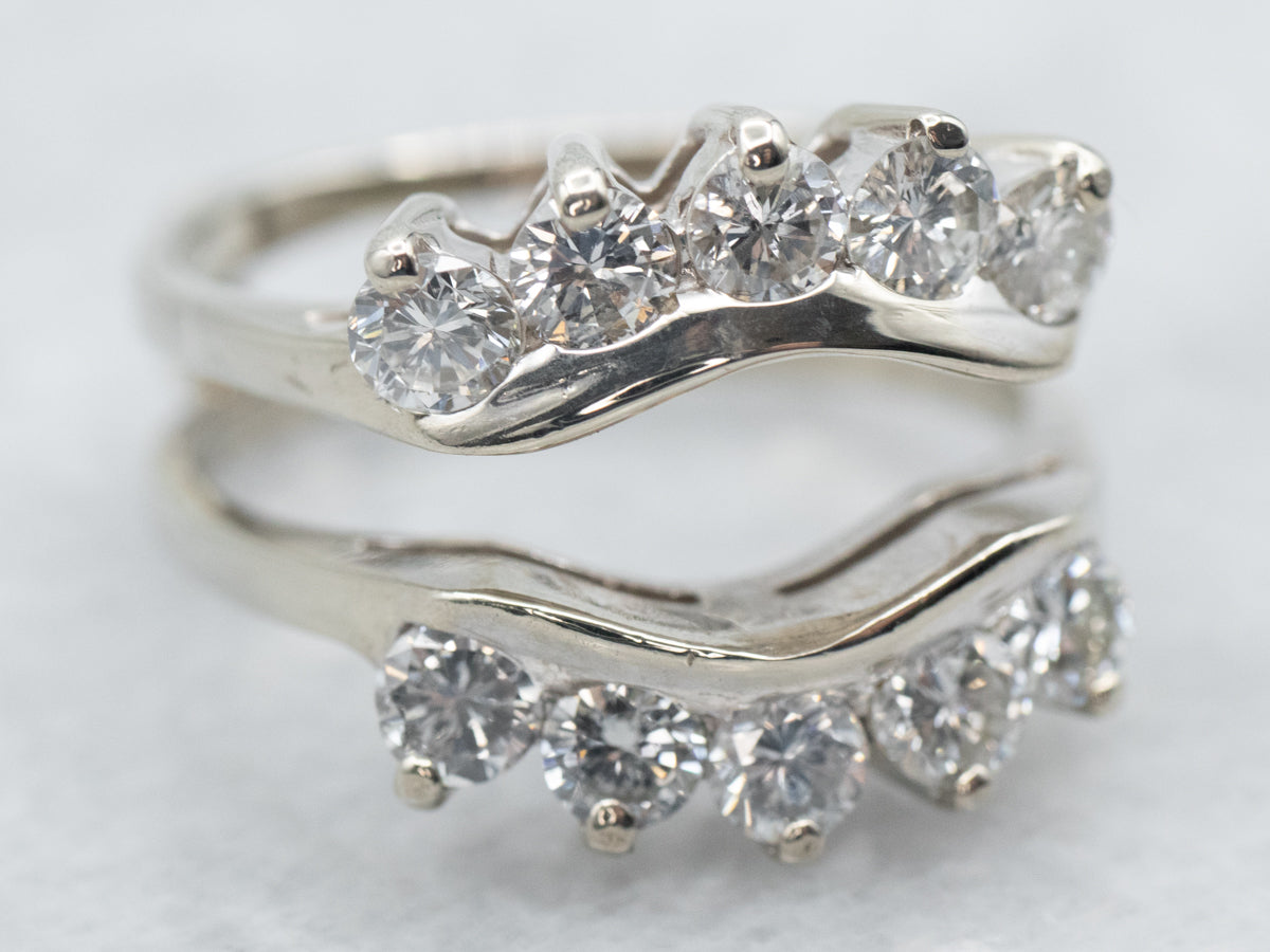 White Gold Diamond Guard Band