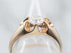 Unisex Belcher Set Diamond Solitaire Engagement Ring