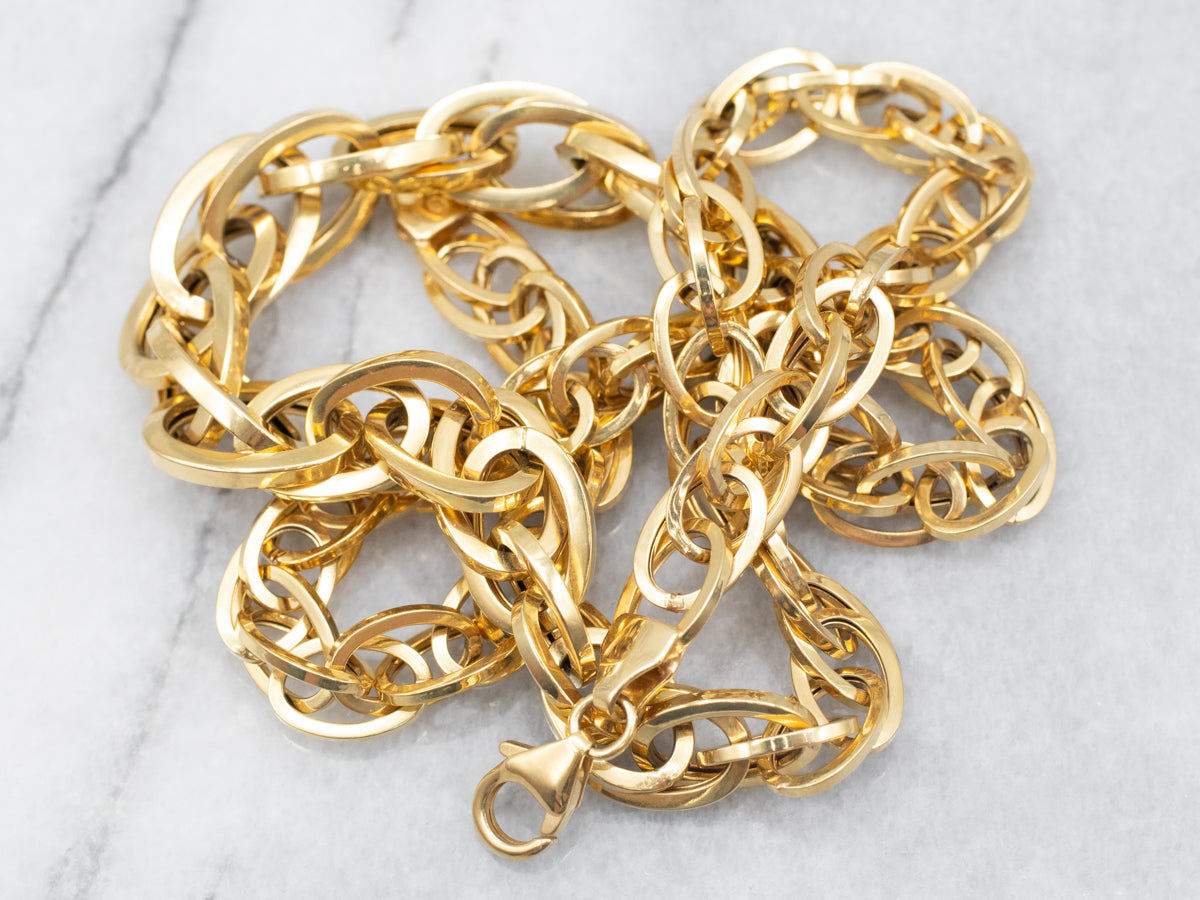 Graduated Italian Gold Chunky Chain Link