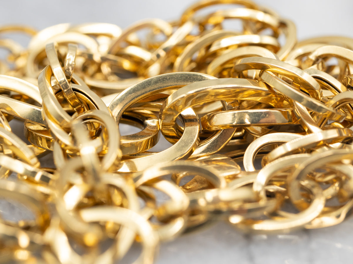 Graduated Italian Gold Chunky Chain Link