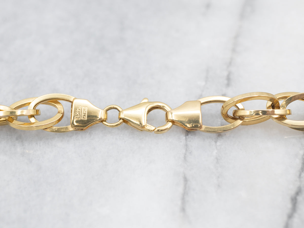 Graduated Italian Gold Chunky Chain Link
