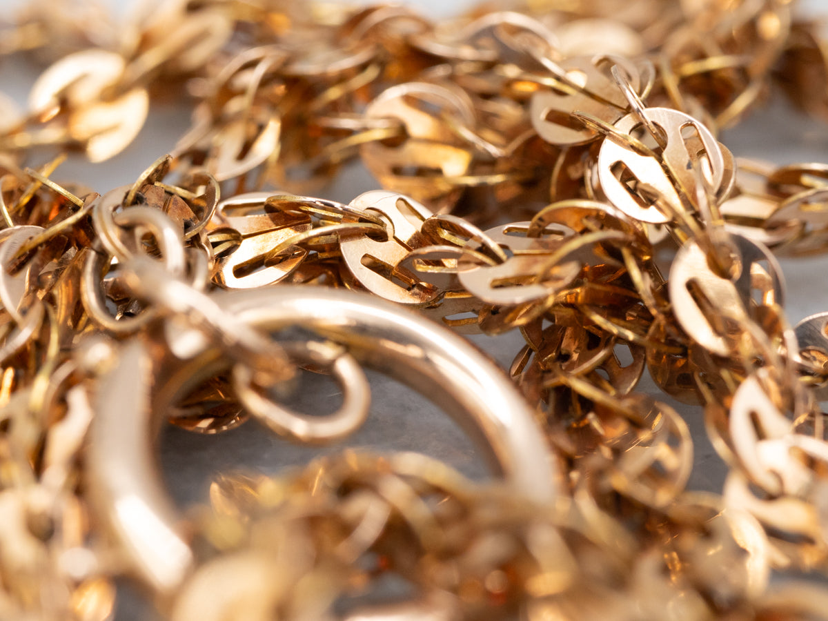 Antique Rose Gold Chain with Large Spring Ring Clasp