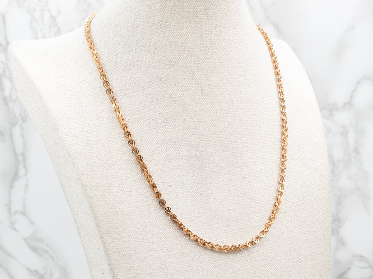 Antique Rose Gold Chain with Large Spring Ring Clasp