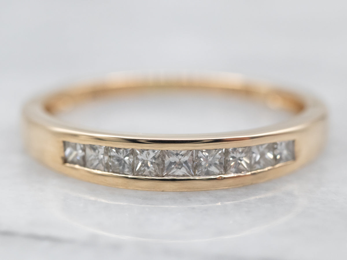 Princess Cut Channel Set Diamond Band