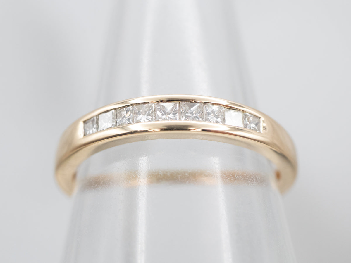 Princess Cut Channel Set Diamond Band