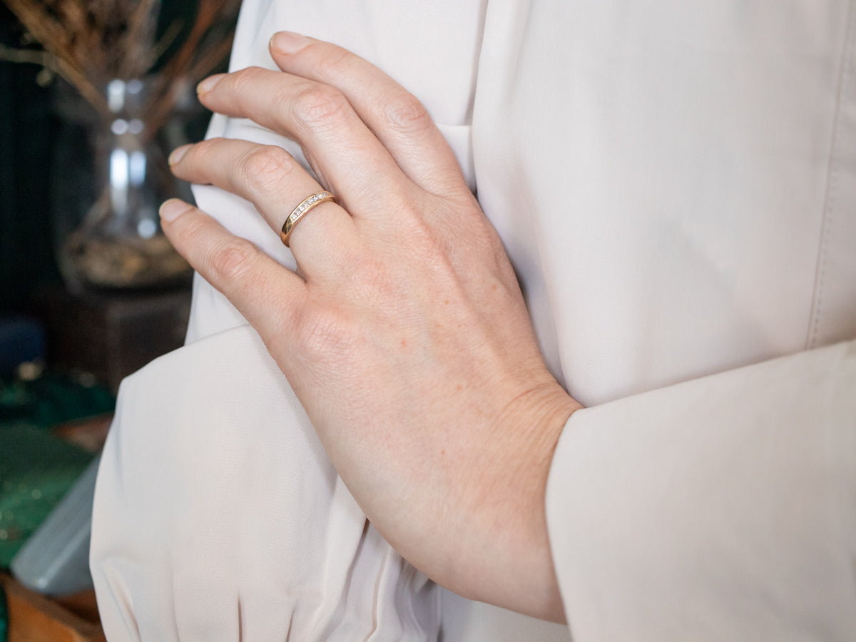 Princess Cut Channel Set Diamond Band