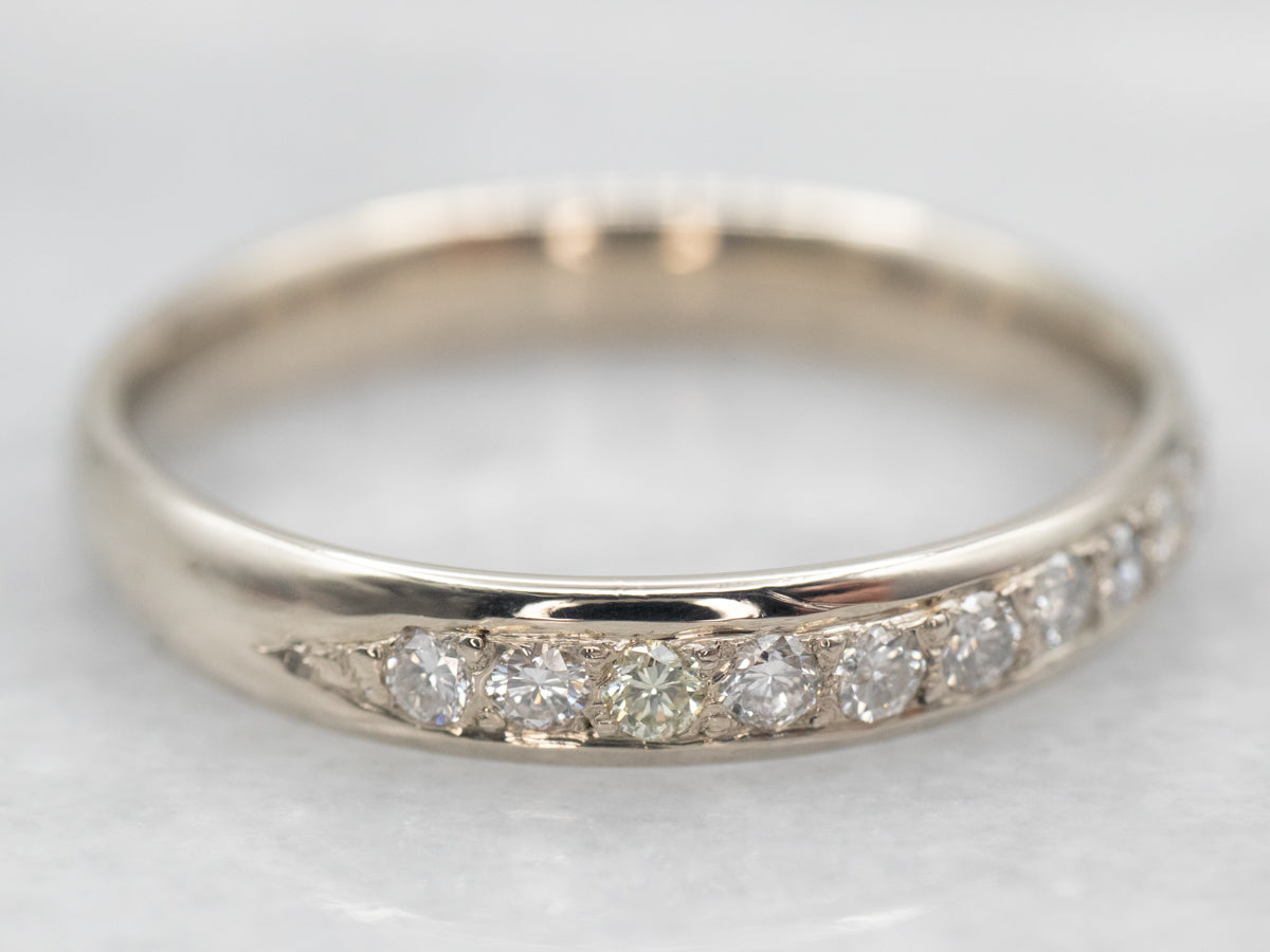 Classic White Gold Diamond Wedding Band