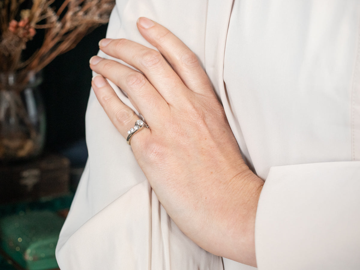 The Leo Diamond Bypass Engagement Ring