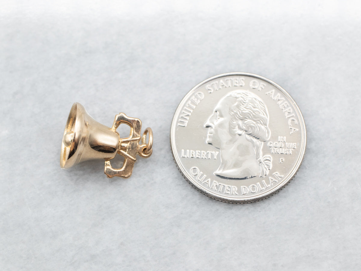 Yellow Gold Bell Charm