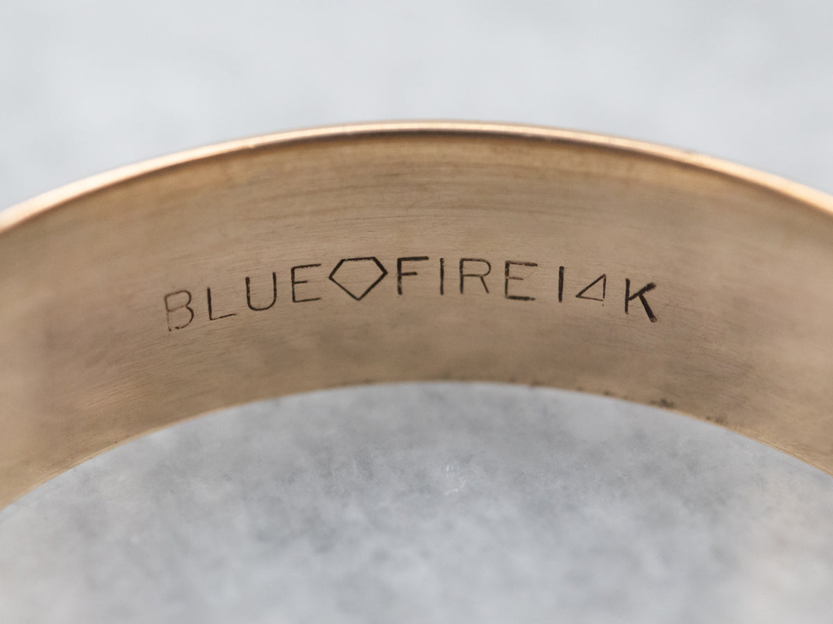 Unisex Plain Gold Wedding Band