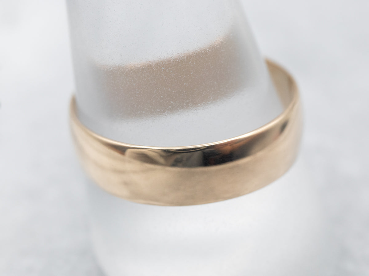 Unisex Plain Gold Wedding Band