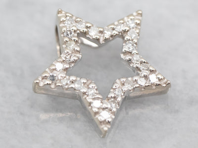 White Gold Diamond Star Pendant