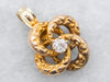 Antique Lover's Knot Pendant with Old Mine Cut Diamond