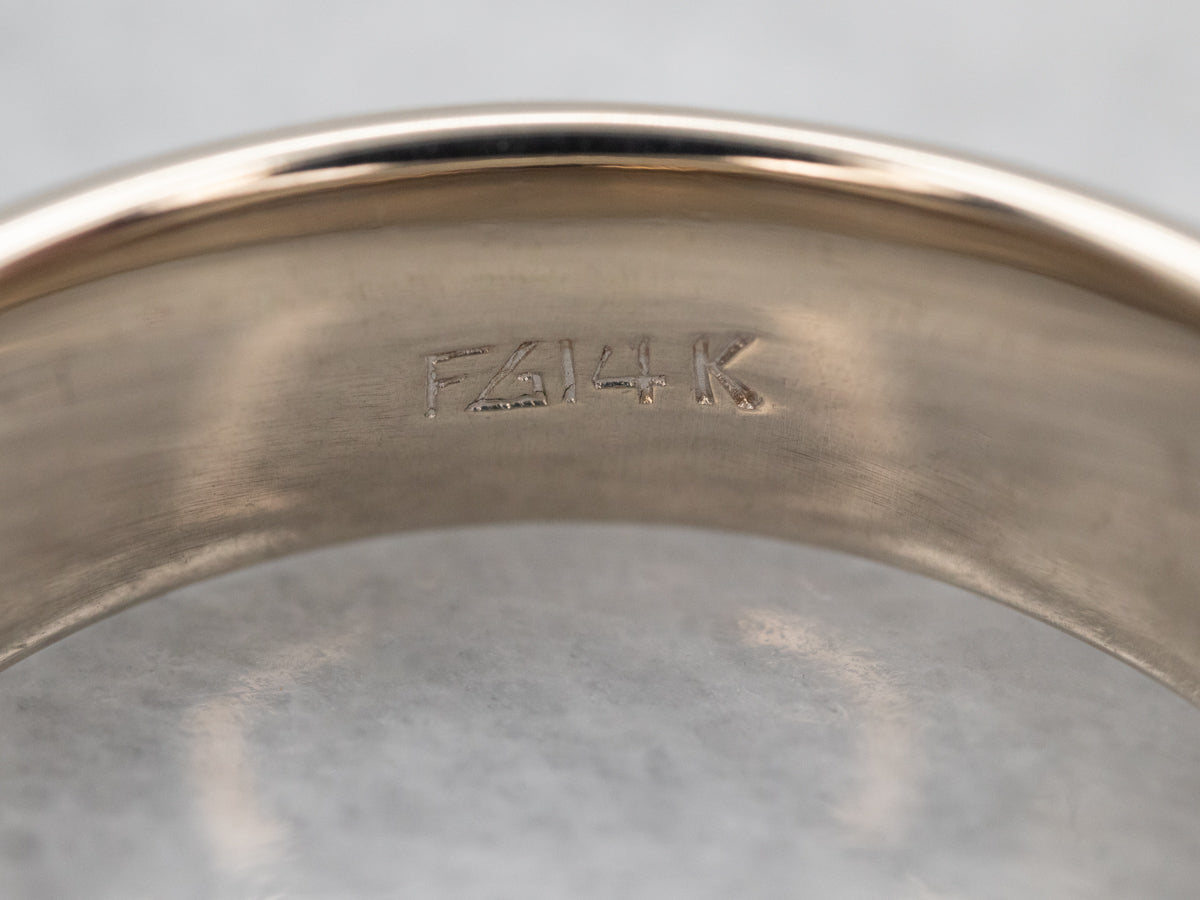 Men's White Gold Fredrick Goldman Woven Band