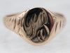 Antique "PS" Monogrammed Baby Signet Ring