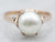 Yellow Gold Saltwater Pearl Solitaire Ring