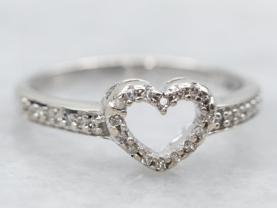 Sweetheart Diamond Heart Ring