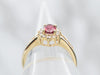 Ruby and Diamond Halo Anniversary Ring