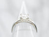 White Gold Diamond Engagement Ring with Diamond Accents