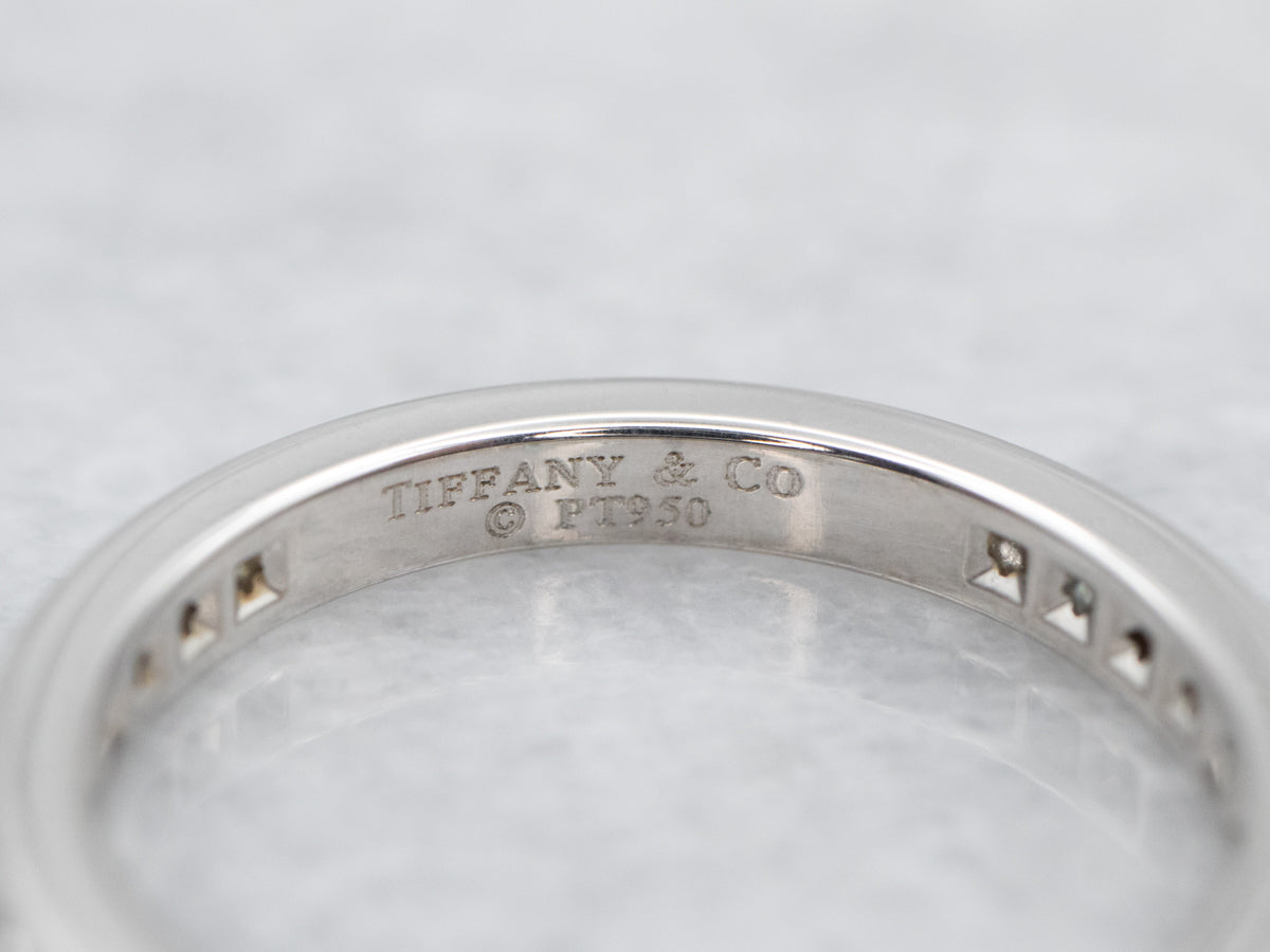 Platinum Tiffany & Co. Channel Set Diamond Eternity Wedding Band