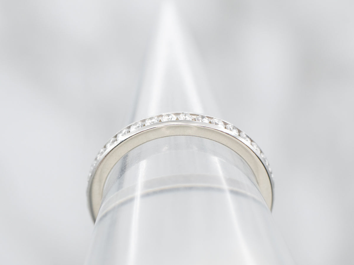 Platinum Tiffany & Co. Channel Set Diamond Eternity Wedding Band