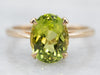 Lime-Green Tourmaline Solitaire Ring