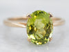 Lime-Green Tourmaline Solitaire Ring