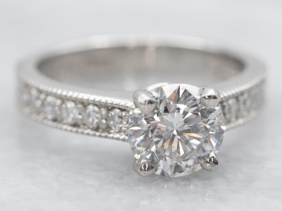 Platinum Round Brilliant Diamond Engagement Ring