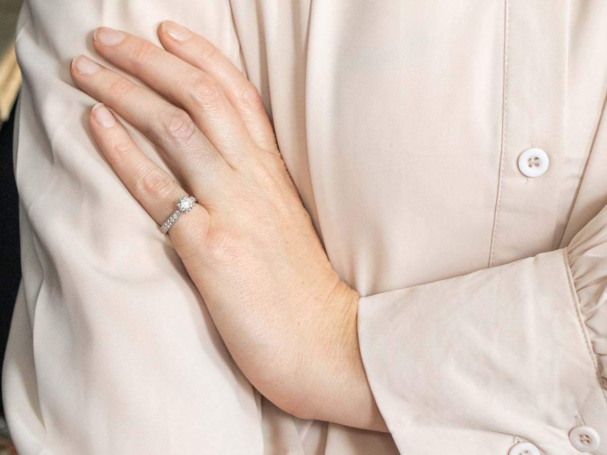 Platinum Round Brilliant Diamond Engagement Ring