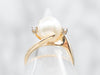 Classic Pearl and Diamond Bypass Ring