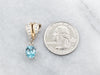 Two Tone Blue Zircon Pendant with Diamond Accents