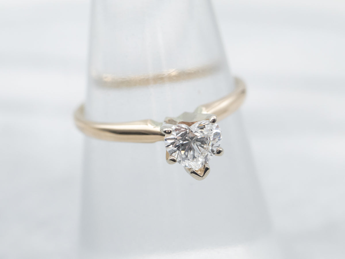 Sweetheart Diamond Solitaire Engagement Ring