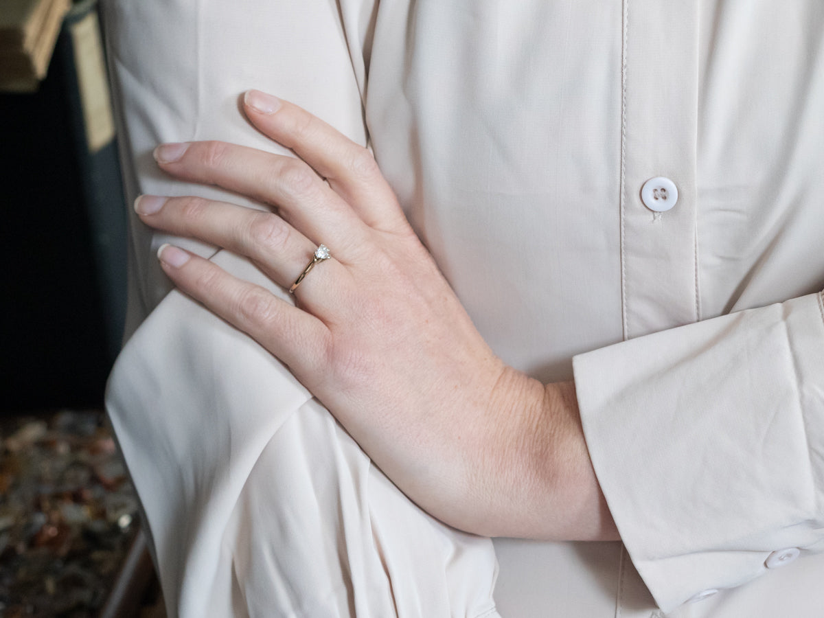 Sweetheart Diamond Solitaire Engagement Ring