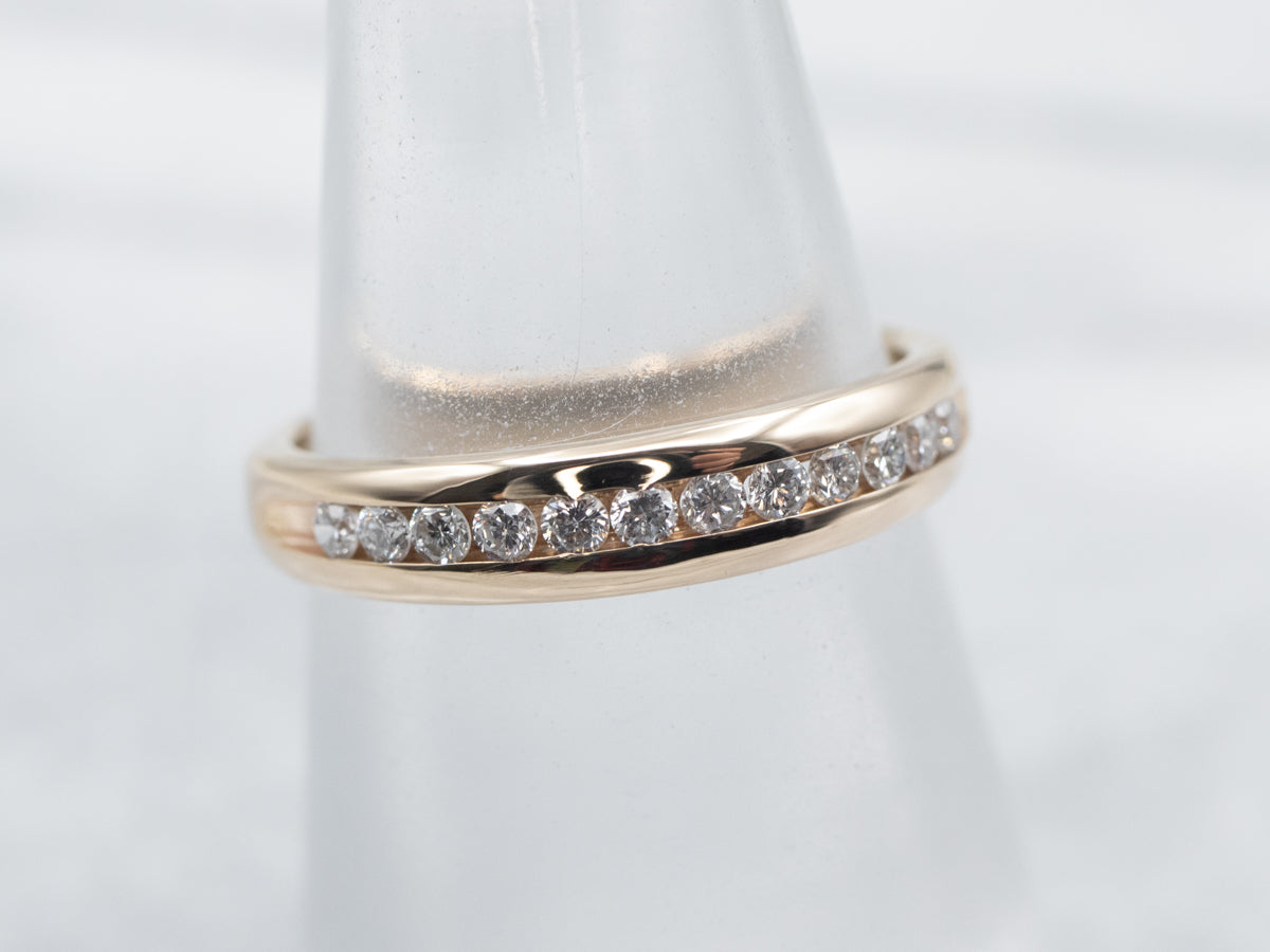 Yellow Gold Channel Set Wedding Band