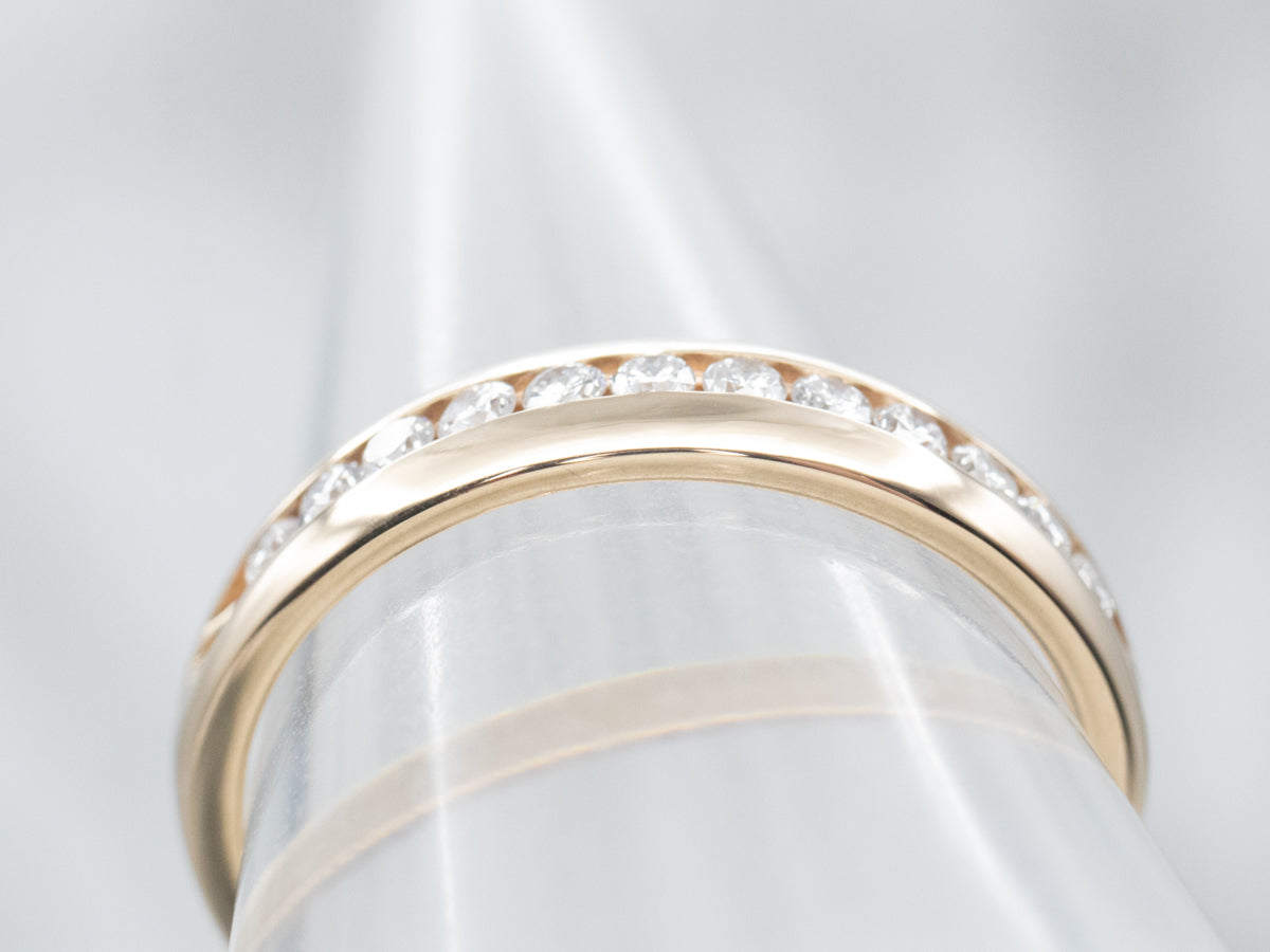 Yellow Gold Channel Set Wedding Band