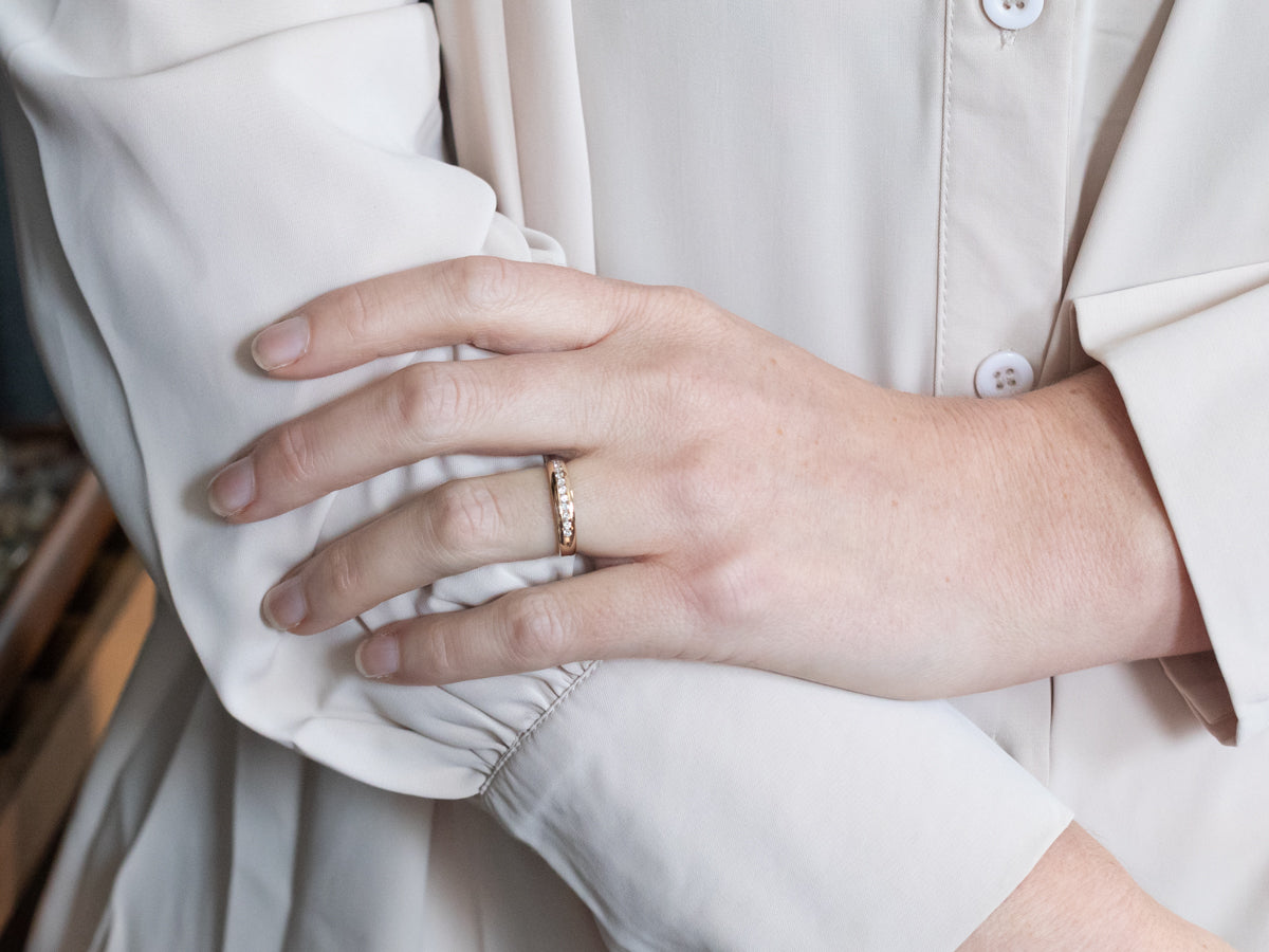 Yellow Gold Channel Set Wedding Band