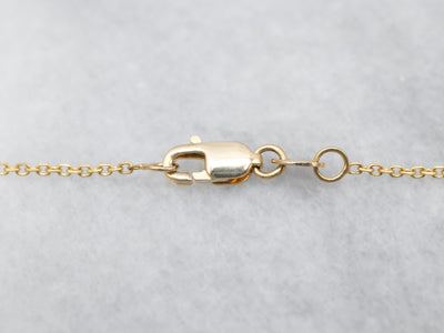 Yellow Gold Amethyst and Pearl Botanical Necklace with Lobster Clasp