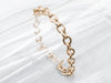 Yellow Gold Oval Link Chain Bracelet