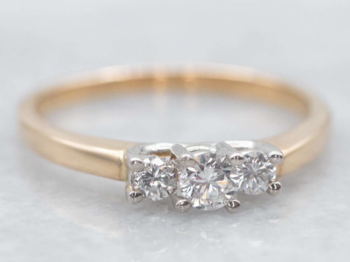 Classic Three Stone Diamond Engagement Ring