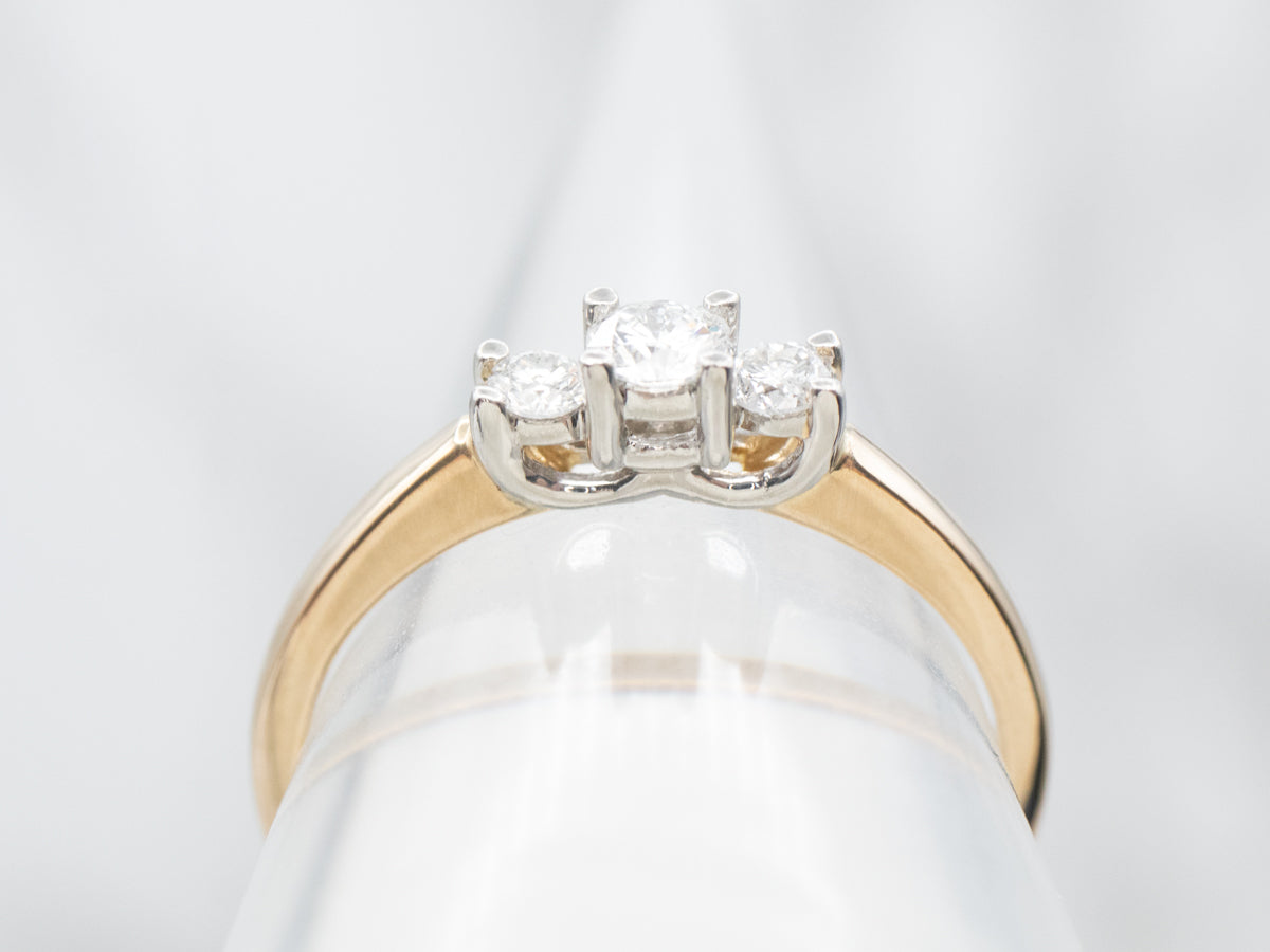 Classic Three Stone Diamond Engagement Ring