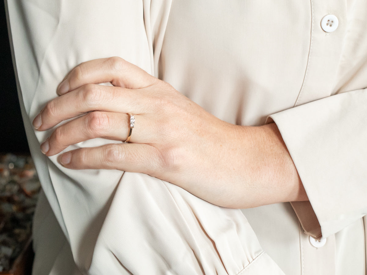 Classic Three Stone Diamond Engagement Ring