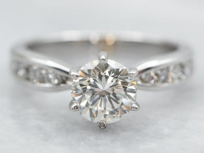 Stunning Round Brilliant Modern Diamond Engagement Ring